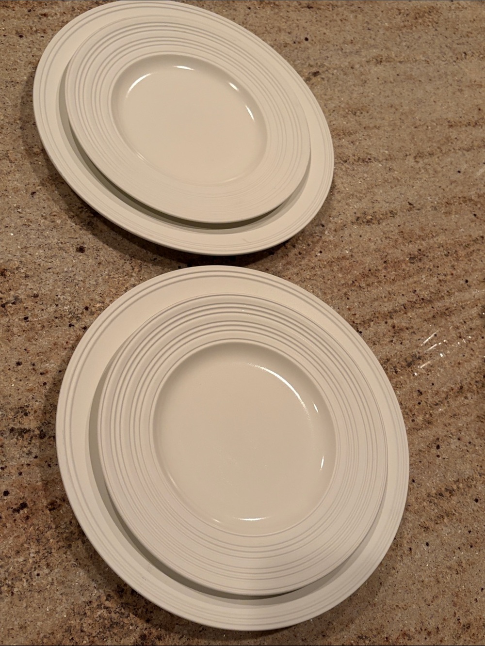 Kate Spade New York Lenox plates Fair Harbor Collection White Truffle set of4